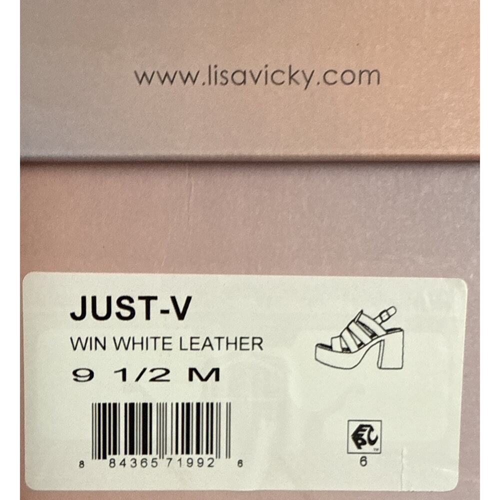 Lisa Vicky Platform Sandals Fisherman Leather Just-V Winter White 9.5 - Picture 4 of 9
